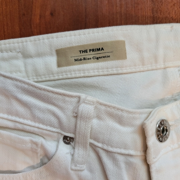 AG "prima" mid rise white jeans - Picture 3 of 5